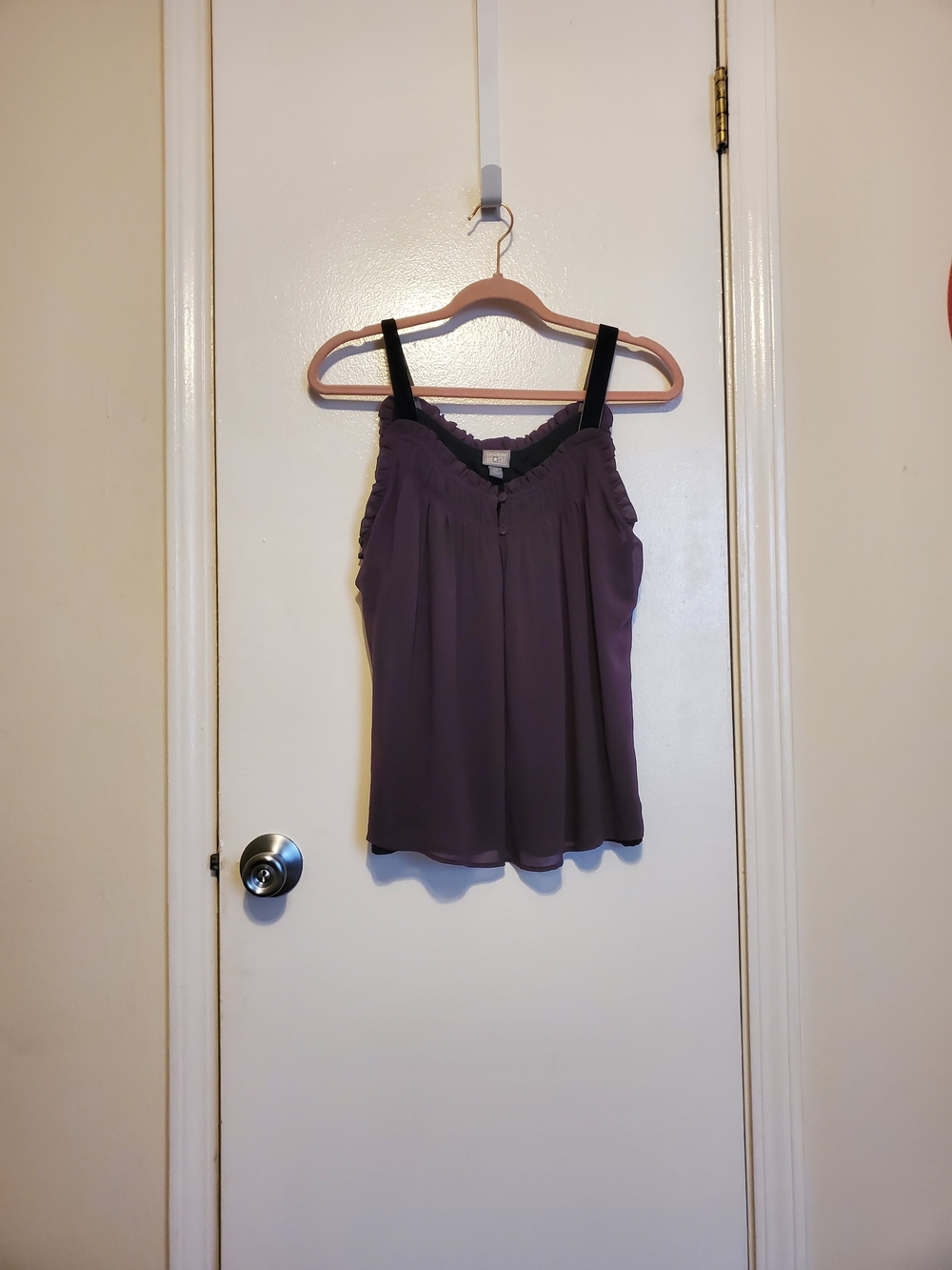 Converse Women’s Purple Sleeveless Blouse with Black Straps